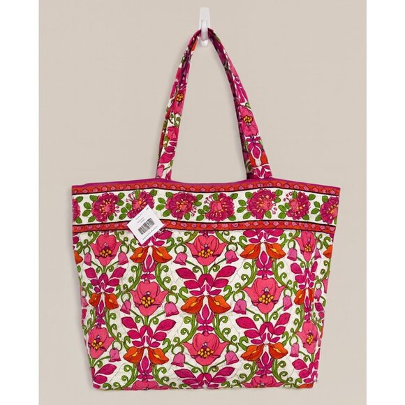 NEW Vera Bradley Grand Tote Lilli Bell Floral Bohemian Retired Colorful Vibrant - Picture 1 of 7